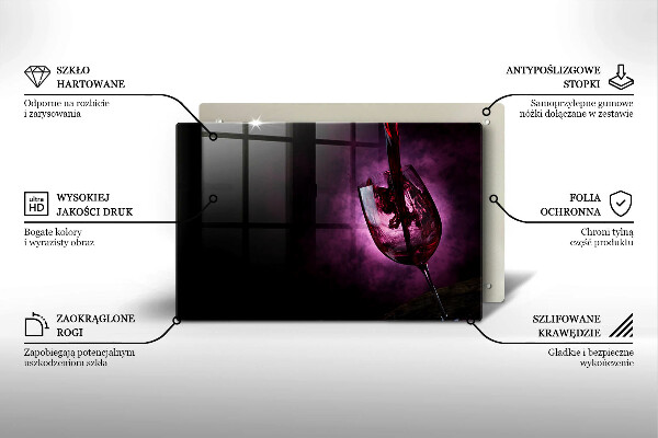 Spisskyddsplatta elegant Ett glas vin