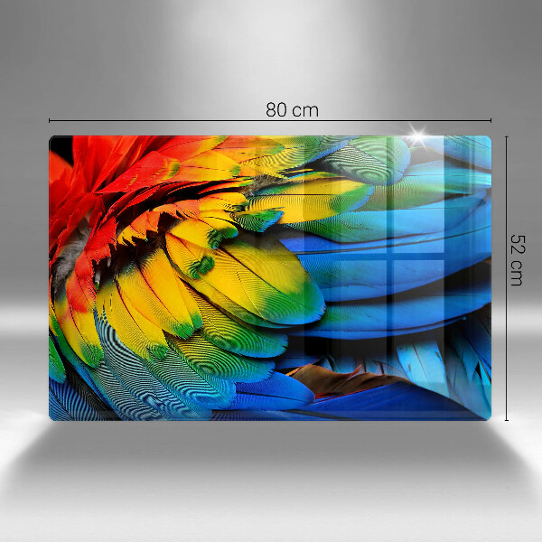 Kokkärlskydd elegant Färgglada papegojfjädrar