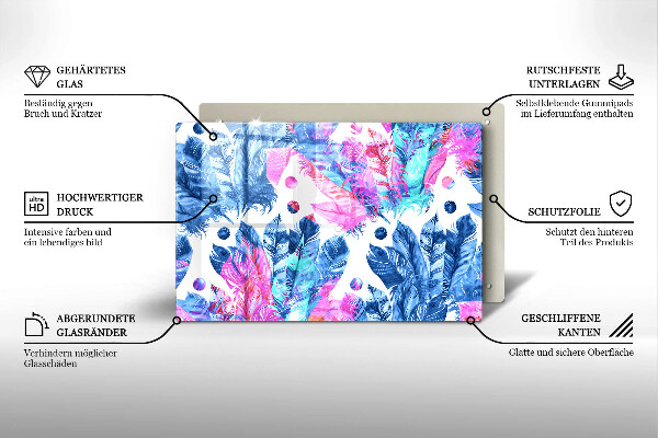 Kokkärlskydd elegant Fjädrar boho illustration