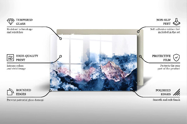 Kokkärlskydd elegant Abstrakt målade berg