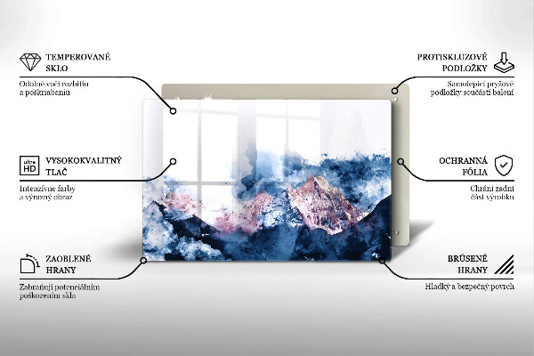 Kokkärlskydd elegant Abstrakt målade berg