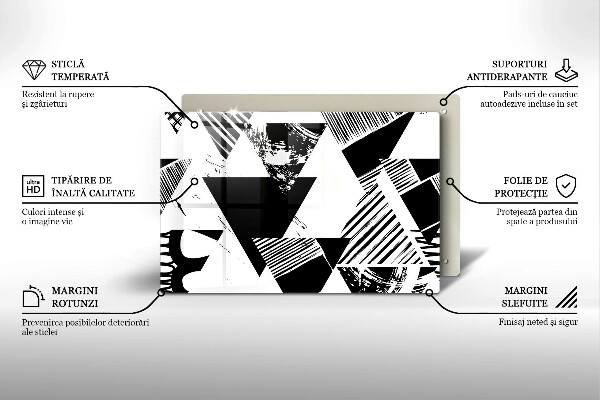 Kokkärlskydd elegant Geometriska trianglar