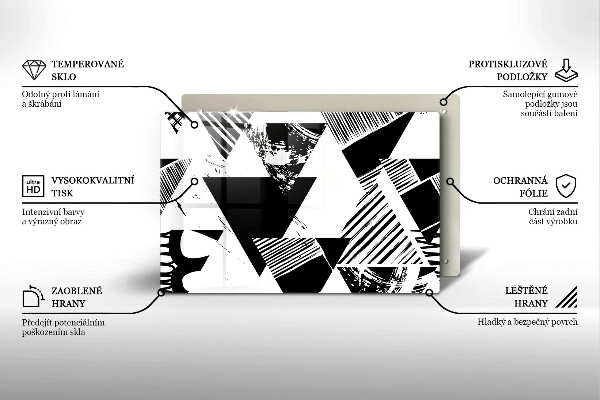 Kokkärlskydd elegant Geometriska trianglar