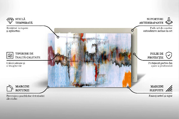 Spisskyddsplatta elegant Abstraktionsfärger
