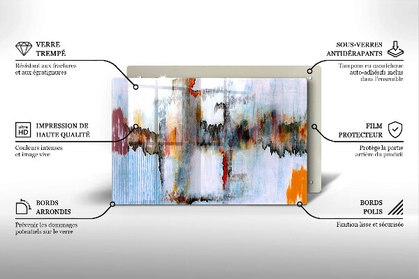 Spisskyddsplatta elegant Abstraktionsfärger