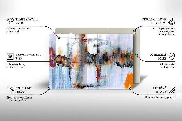 Spisskyddsplatta elegant Abstraktionsfärger