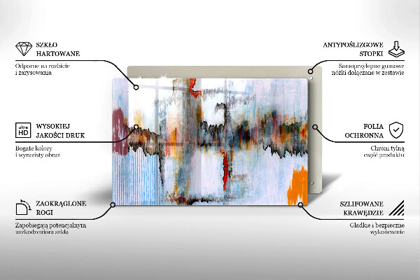 Spisskyddsplatta elegant Abstraktionsfärger