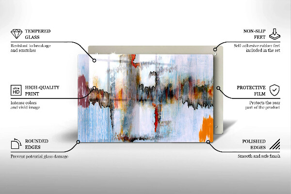 Spisskyddsplatta elegant Abstraktionsfärger