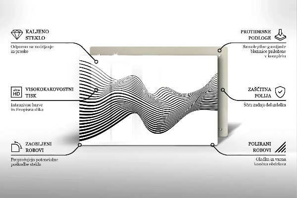 Kokkärlskydd elegant Linjär abstraktion