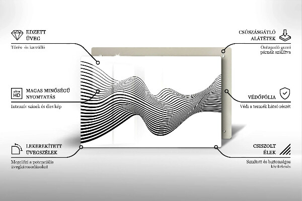 Kokkärlskydd elegant Linjär abstraktion