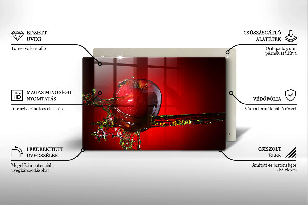 Spisskyddsplatta elegant Äppelfrukt i vatten