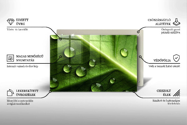 Spisskyddsplatta elegant Natur dagg och löv