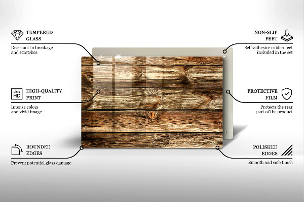 Spisskyddsplatta elegant Trä planka textur