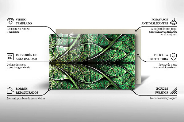 Spisskyddsplatta elegant Bladvenstruktur