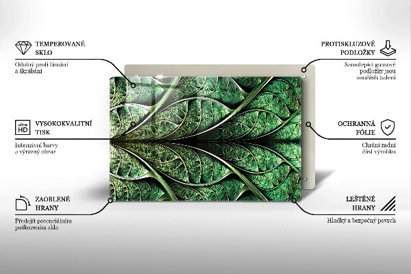 Spisskyddsplatta elegant Bladvenstruktur