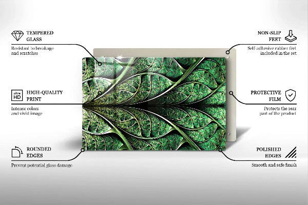 Spisskyddsplatta elegant Bladvenstruktur