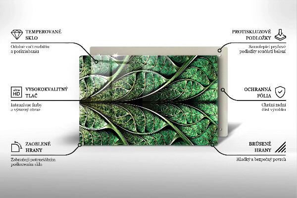 Spisskyddsplatta elegant Bladvenstruktur