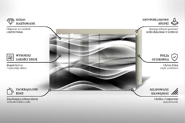 Spisskyddsplatta elegant Abstrakta linjer av rök
