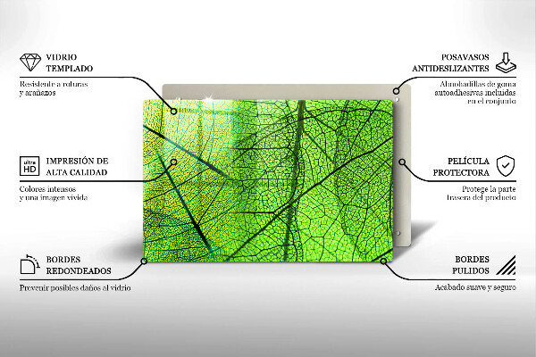 Spisskyddsplatta elegant Natur löv vener