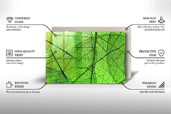 Spisskyddsplatta elegant Natur löv vener