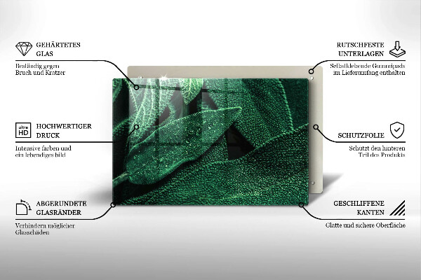 Glashällskydd elegant Växtens blad