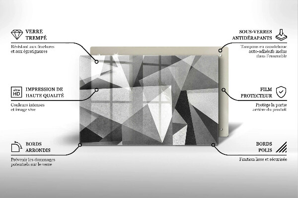 Glashällskydd elegant Konkret skarp abstraktion