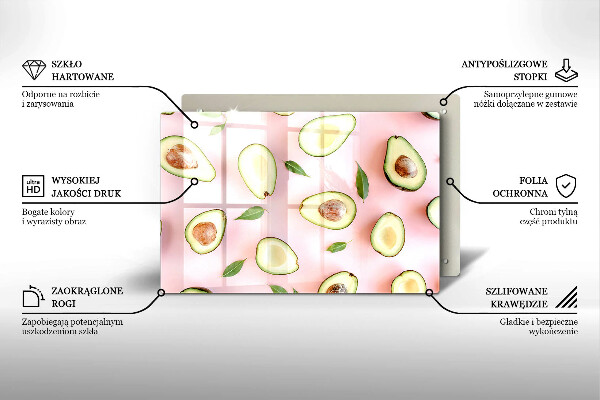Glashällskydd elegant Avokado mönster