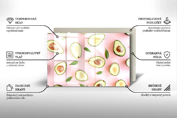 Glashällskydd elegant Avokado mönster