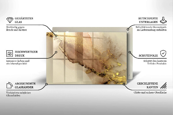 Kokkärlskydd elegant Guld abstraktion