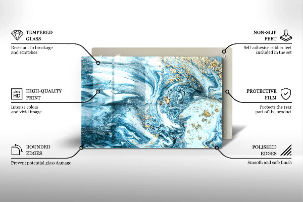 Kokkärlskydd elegant Struktur med guld