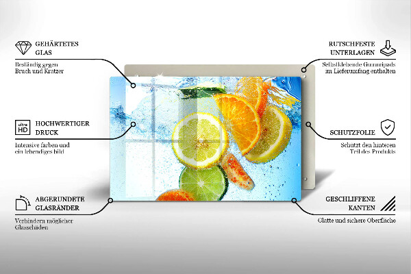 Spisskyddsplatta elegant Saftigt citrusvatten