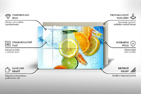 Spisskyddsplatta elegant Saftigt citrusvatten