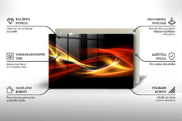 Spisskyddsplatta elegant Abstrakt rök och ljus