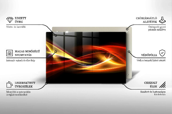 Spisskyddsplatta elegant Abstrakt rök och ljus