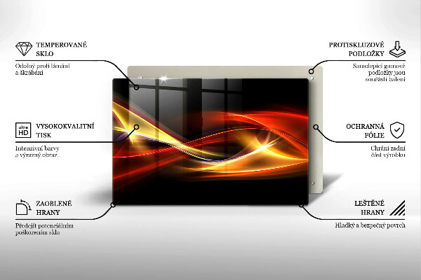 Spisskyddsplatta elegant Abstrakt rök och ljus