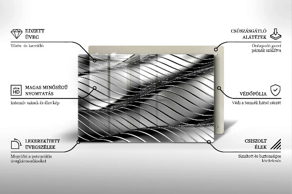 Spisskyddsplatta elegant 3D metallstruktur