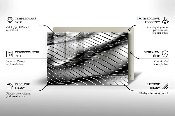 Spisskyddsplatta elegant 3D metallstruktur