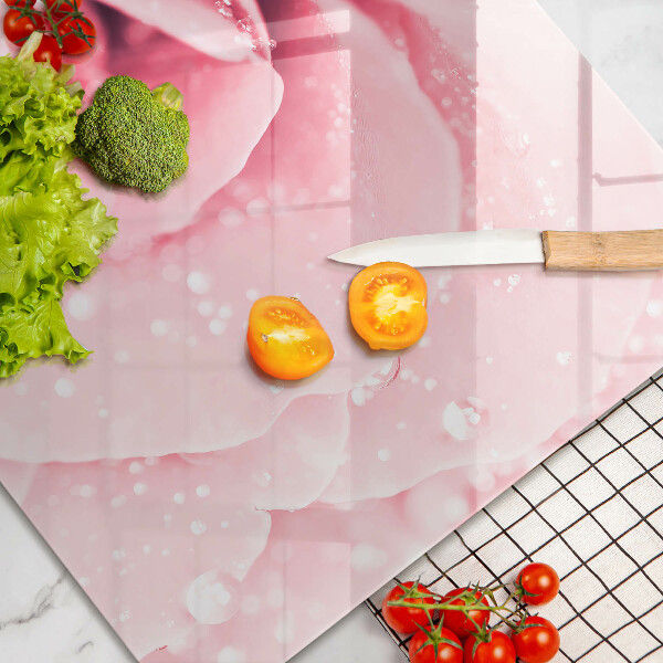 Kokkärlskydd elegant Daggdroppar och rosblomma