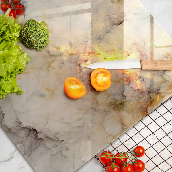 Kokkärlskydd elegant Marmorstruktur med guld