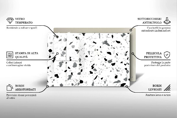 Skydd för induktionsspis elegant Dekorativt stengods
