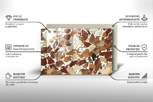 Skydd för induktionsspis elegant Sten dekorativa fläckar