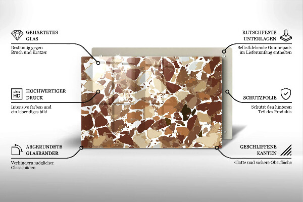 Skydd för induktionsspis elegant Sten dekorativa fläckar