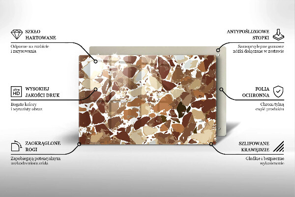 Skydd för induktionsspis elegant Sten dekorativa fläckar