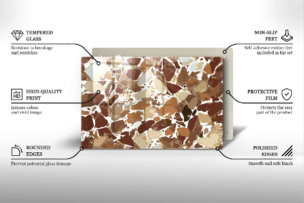 Skydd för induktionsspis elegant Sten dekorativa fläckar