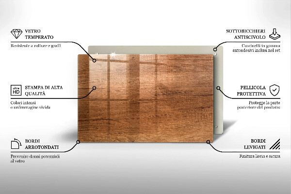 Spisskyddsplatta elegant Trästruktur