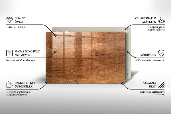 Spisskyddsplatta elegant Trästruktur