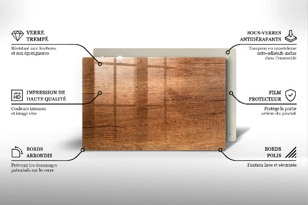 Spisskyddsplatta elegant Trästruktur