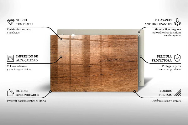 Spisskyddsplatta elegant Trästruktur