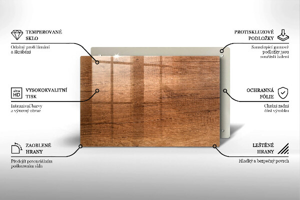 Spisskyddsplatta elegant Trästruktur