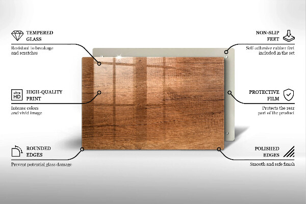 Spisskyddsplatta elegant Trästruktur